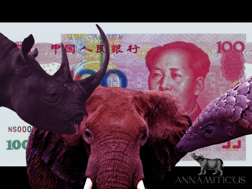 The People's Bank of China depreciated the Yuan by almost two percent against the U.S. dollar to levels from three years ago. How might this impact illegal wildlife trade? Image: Annamiticus